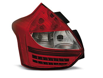 FORD FOCUS 3 11-10.14 HATCHBACK RED WHITE LED TAILLIGHTS