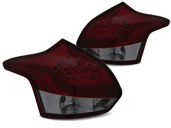 FORD FOCUS 3 11-10.14 HATCHBACK RED SMOKE LED TAILLIGHTS BAR