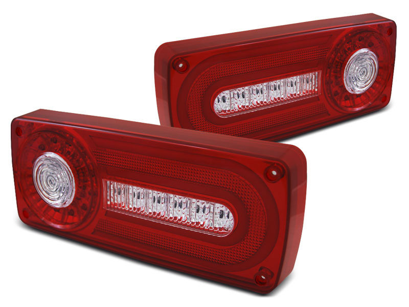 MERCEDES W463 G-CLASS 90-12 RED WHITE LED TAILLIGHTS