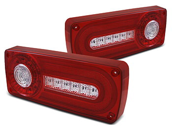 MERCEDES W463 G-CLASS 90-12 RED WHITE LED TAILLIGHTS
