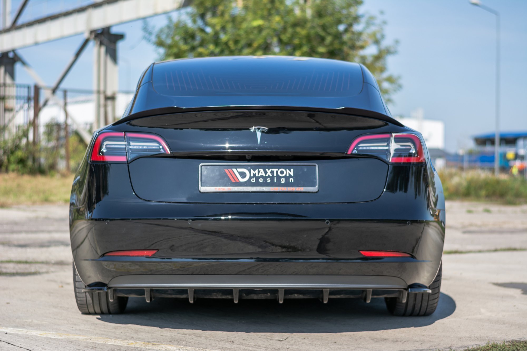 Rear Side Splitters Tesla Model 3 - 3
