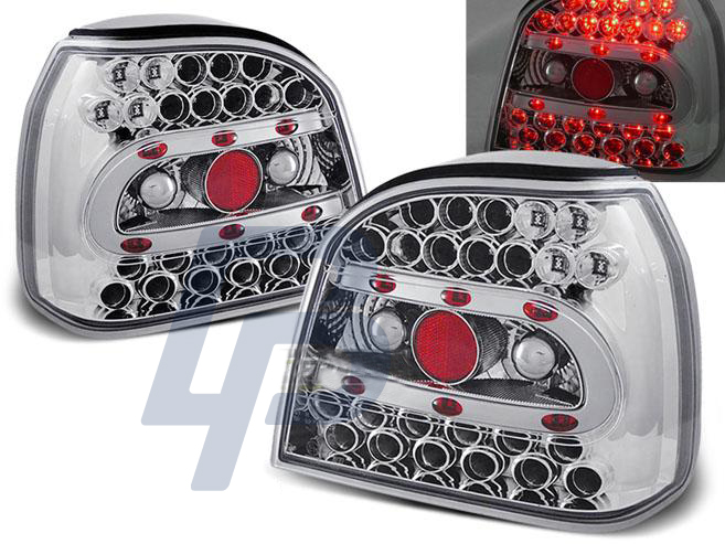 VW GOLF 3 09.91-08.97 CHROME LED TAILLIGHTS - 2