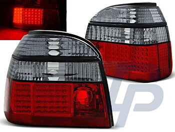 VW GOLF 3 09.91-08.97 RED SMOKE LED TAILLIGHTS