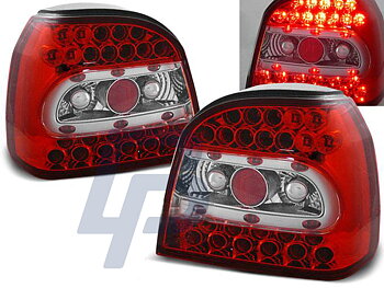 VW GOLF 3 09.91-08.97 RED WHITE LED TAILLIGHTS