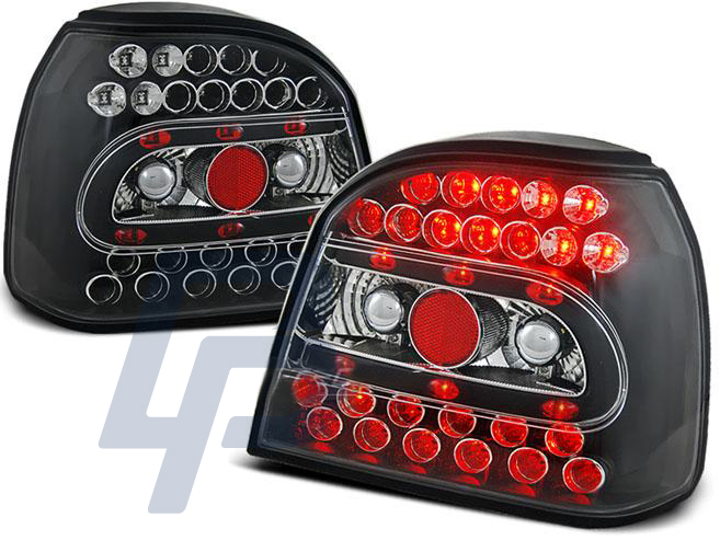 VW GOLF 3 09.91-08.97 BLACK LED TAILLIGHTS - 2