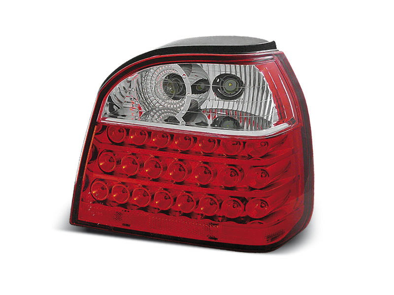 VW GOLF 3 09.91-08.97 RED WHITE LED TAILLIGHTS