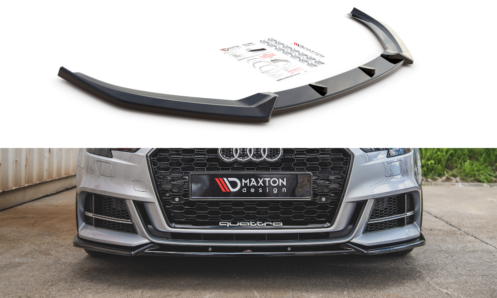 Front Splitter V.3 Audi S3 / A3 S-Line 8V Facelift Sedan (2016-2020)