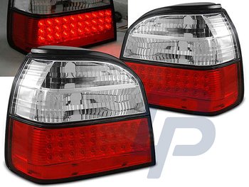 VW GOLF 3 09.91-08.97 RED WHITE LED TAILLIGHTS