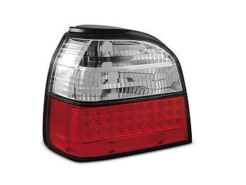 VW GOLF 3 09.91-08.97 RED WHITE LED TAILLIGHTS