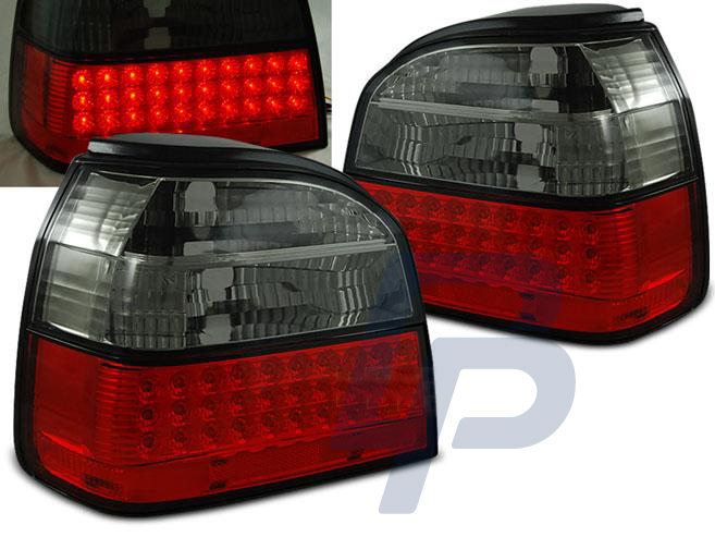 VW GOLF 3 09.91-08.97 RED SMOKE LED TAILLIGHTS - 2