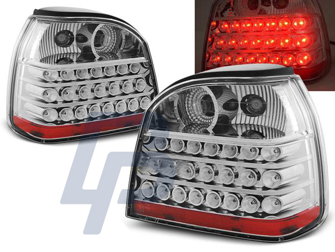 VW GOLF 3 09.91-08.97 CHROME LED TAILLIGHTS - 2