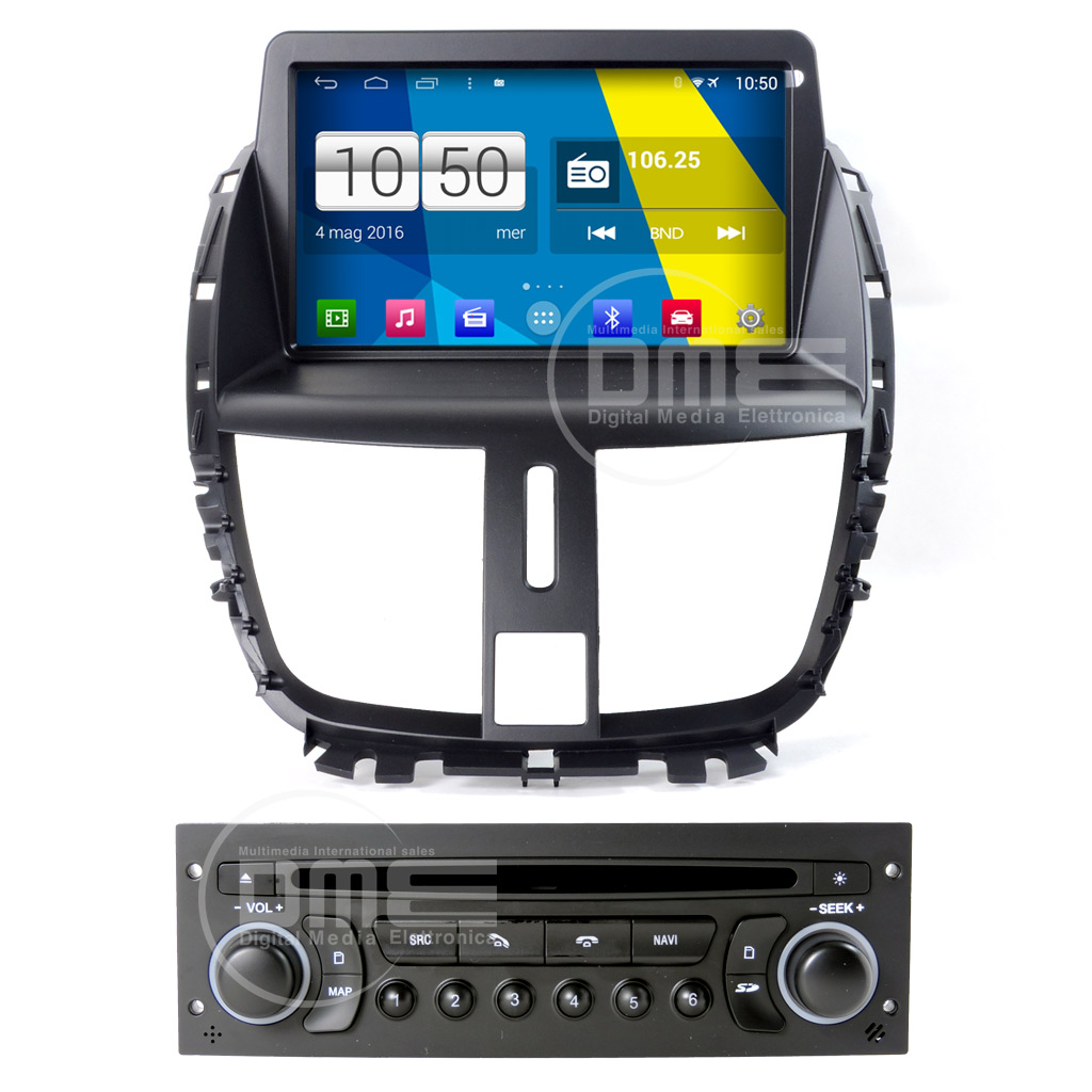 PEUGEOT 207 8" MODELLANPASSAD ANDROID HUVUDENHET