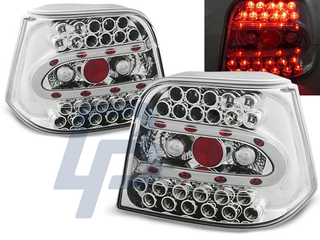 VW GOLF 4 09.97-09.03 CHROME LED TAILLIGHTS - 2