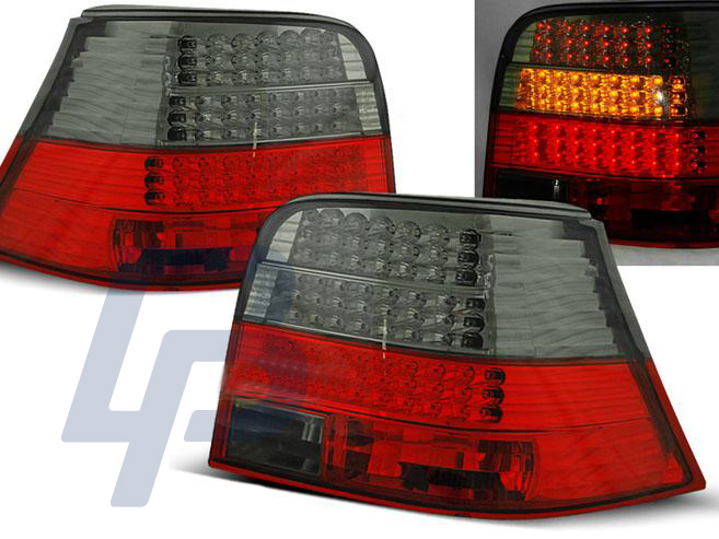 VW GOLF 4 09.97-09.03 RED SMOKE LED TAILLIGHTS - 2