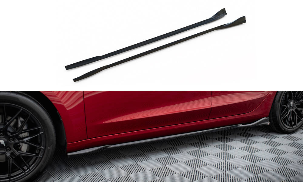 Side Skirts Diffusers V.1 Tesla Model 3 FL Project Highland