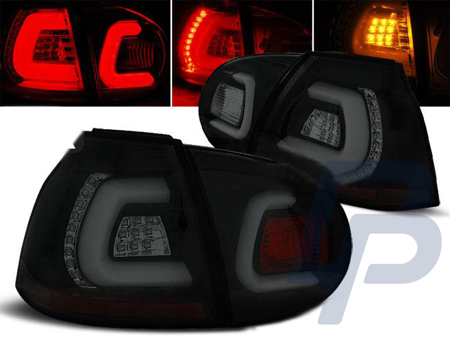 VW GOLF 5 10.03-09 BLACK SMOKE LED TAILLIGHTS BAR - 2