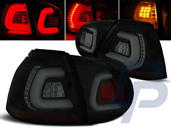 VW GOLF 5 10.03-09 BLACK SMOKE LED TAILLIGHTS BAR