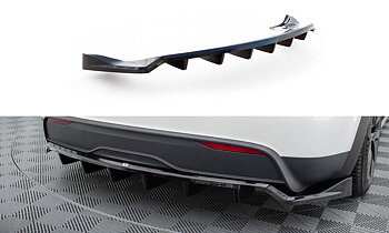 Central Rear Splitter (Vertical Bars) Tesla Model X Mk1 Facelift