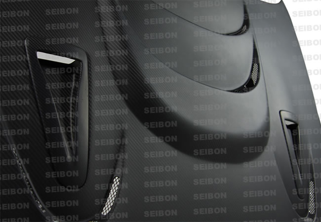 NISSAN GTR R35 09-10 SEIBON MS DRY CARBON HOOD - 3