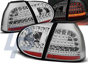 VW GOLF 5 10.03-09 CHROME LED TAILLIGHTS