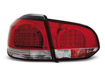 VW GOLF 6 10.08-12  RED WHITE LED TAILLIGHTS