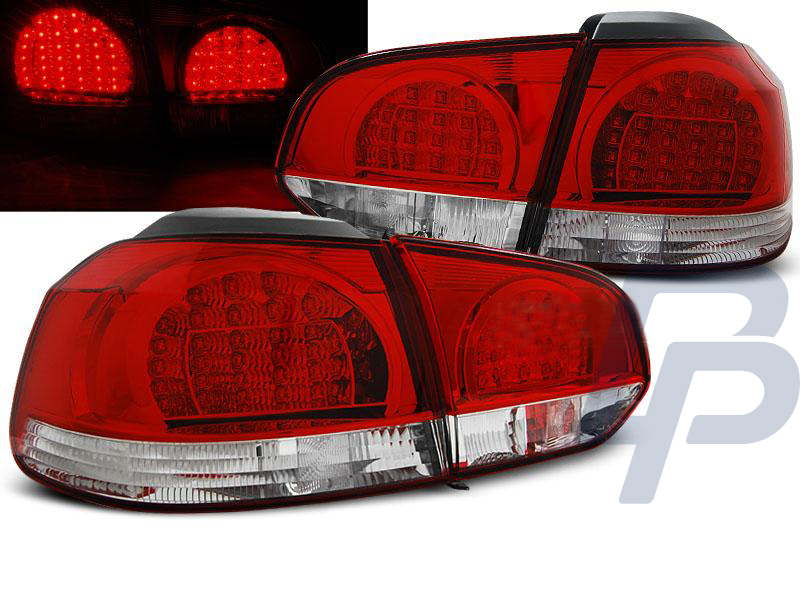 VW GOLF 6 10.08-12  RED WHITE LED TAILLIGHTS - 3