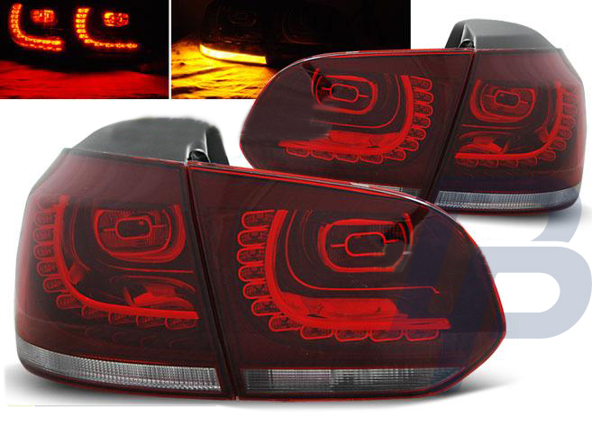 VW GOLF 6 10.08-12  RED WHITE LED TAILLIGHTS - 2