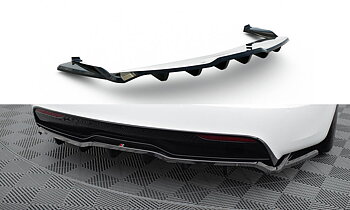 Central Rear Splitter (Vertical Bars) V.2 Tesla Model S Plaid Mk1 Facelift