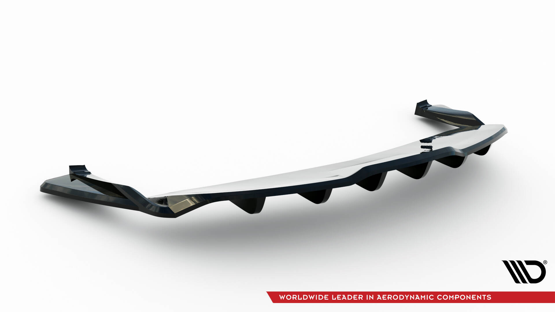 Central Rear Splitter (Vertical Bars) V.2 Tesla Model S Plaid Mk1 Facelift - 8