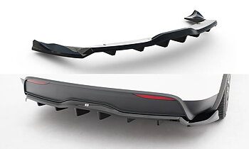 Rear Splitter (Vertical Bars) V.2 Tesla Model X Mk1 Facelift