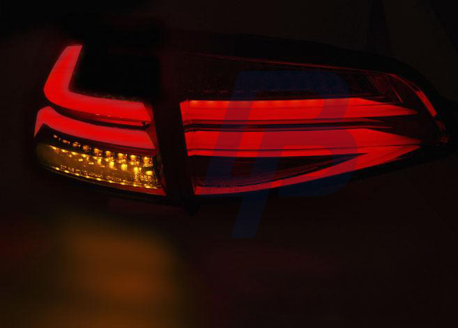 VW GOLF 7 13- RED SMOKE LED TAILLIGHTS BAR - 4