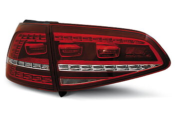 VW GOLF 7 13- RED WHITE LED TAILLIGHTS GTI LOOK