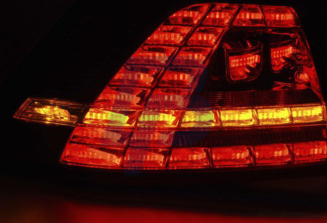 VW GOLF 7 13- RED WHITE LED TAILLIGHTS GTI LOOK - 4