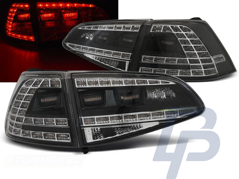 VW GOLF 7 13- BLACK LED TAILLIGHTS GTI LOOK - 5