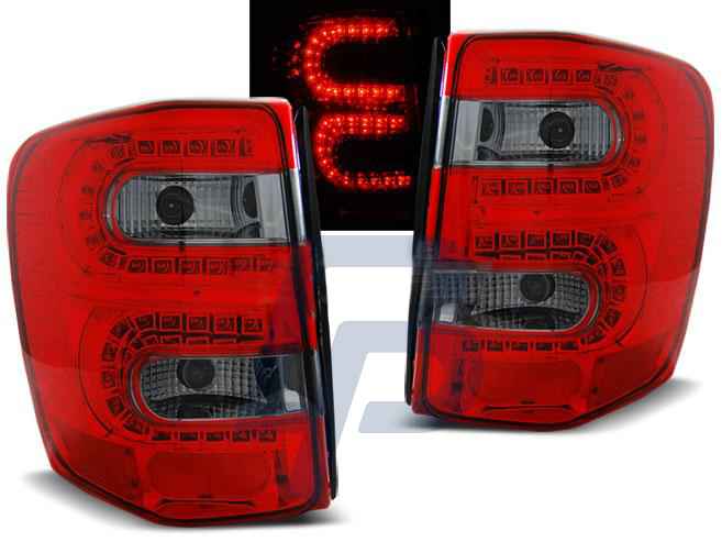 CHRYSLER JEEP GRAND CHEROKEE 99-05.05 RED SMOKE LED TAILLIGHTS - 2