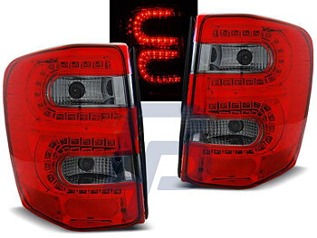 CHRYSLER JEEP GRAND CHEROKEE 99-05.05 RED SMOKE LED TAILLIGHTS