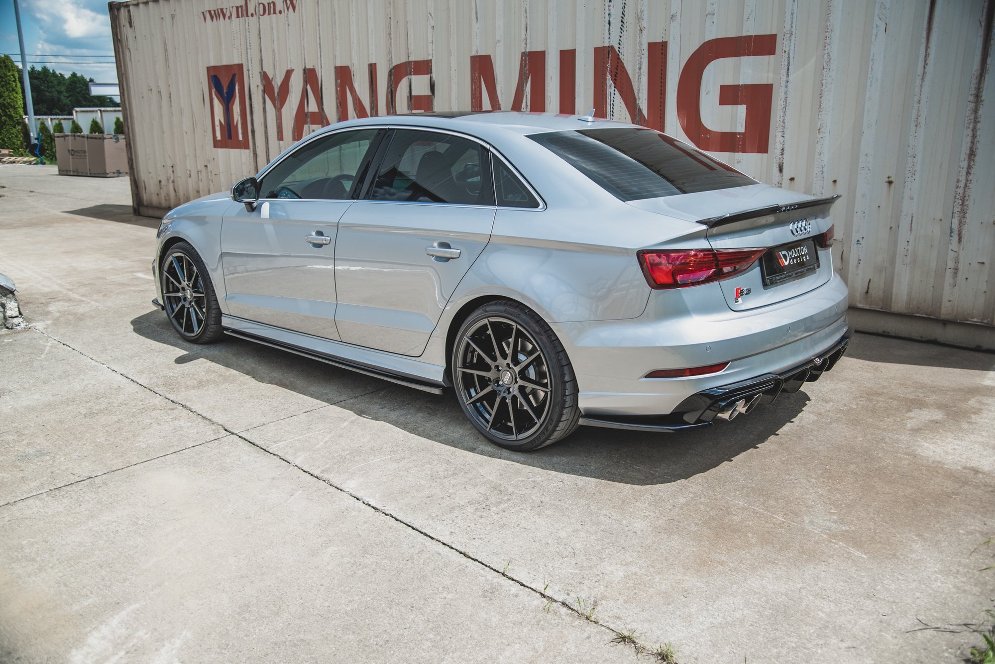 Side Skirts Diffusers V.2 Audi S3 Sedan 8V Facelift (2016-2020) - 3