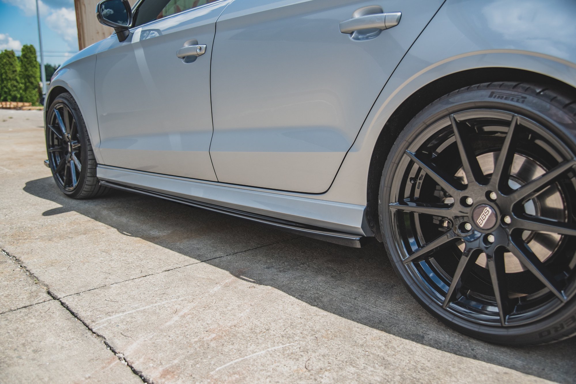 Side Skirts Diffusers V.2 Audi S3 Sedan 8V Facelift (2016-2020) - 4