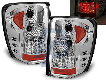 CHRYSLER JEEP GRAND CHEROKEE 99-05.05 CHROME LED TAILLIGHTS