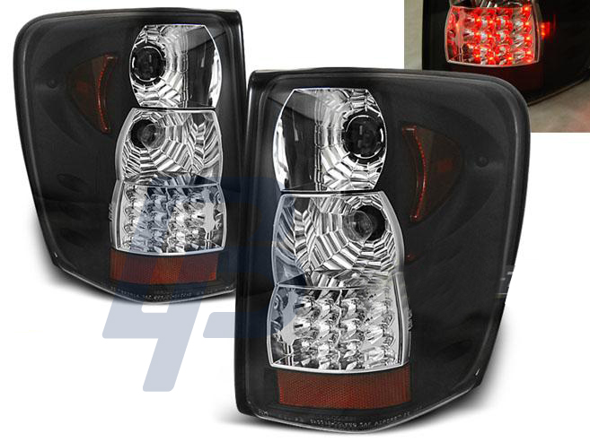 CHRYSLER JEEP GRAND CHEROKEE 99-05.05 BLACK LED TAILLIGHTS - 3
