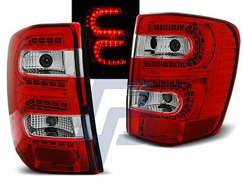 CHRYSLER JEEP GRAND CHEROKEE 99-05.05 BLACK LED TAILLIGHTS