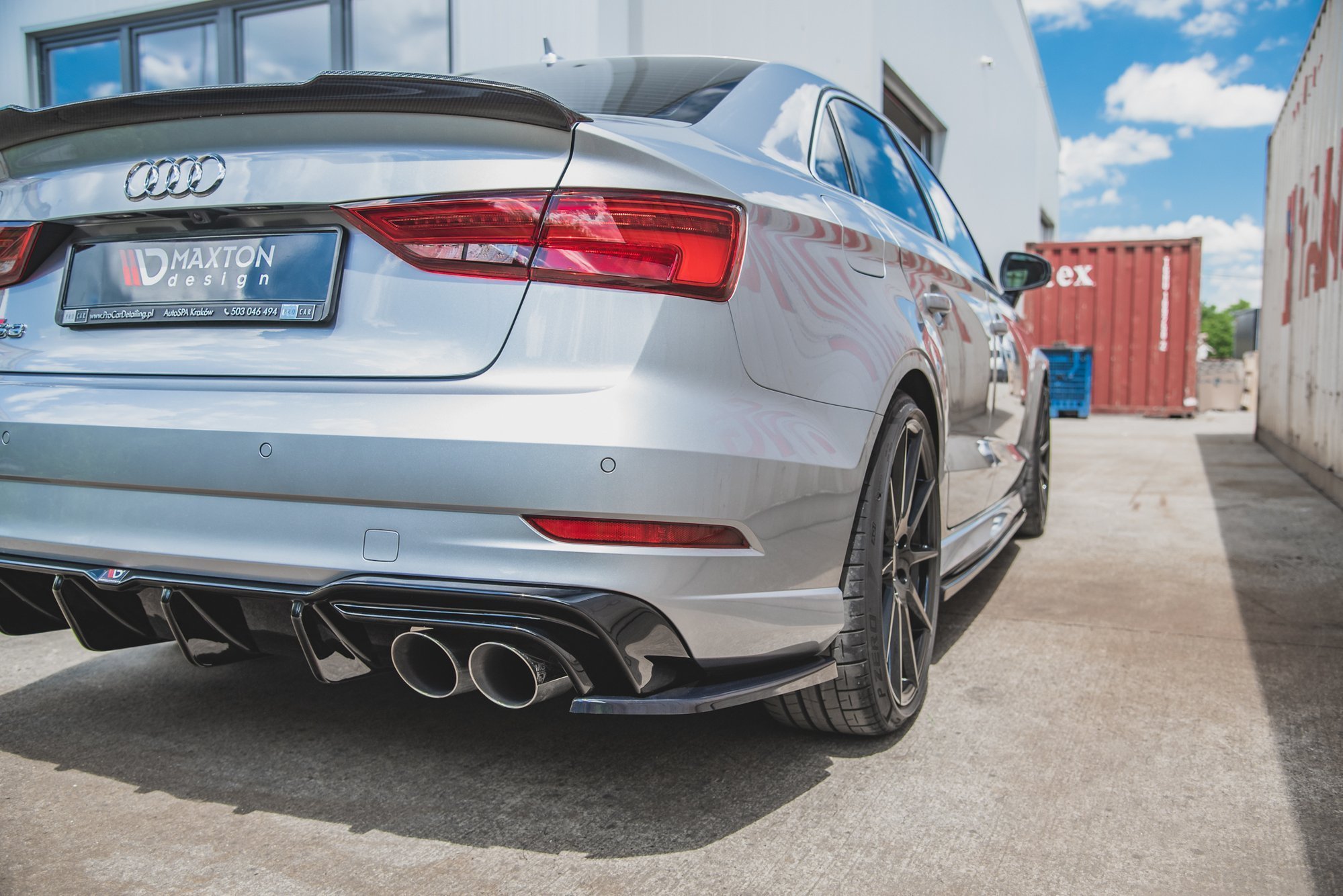 Rear Side Splitters V.2 Audi S3 Sedan 8V Facelift (2016-2020) - 2