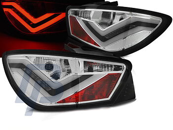 SEAT IBIZA 04.02 -08 SMOKE RED LED TAILLIGHTS BAR