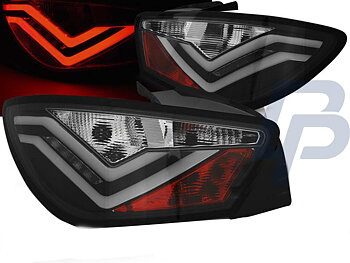 SEAT IBIZA 6J 3D 06.08-12 RED SMOKE LED TAILLIGHTS BAR
