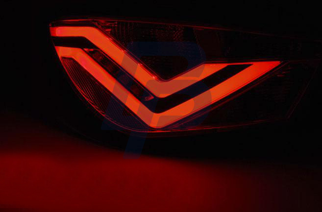 SEAT IBIZA 6J 3D 06.08-12 RED SMOKE LED TAILLIGHTS BAR - 3