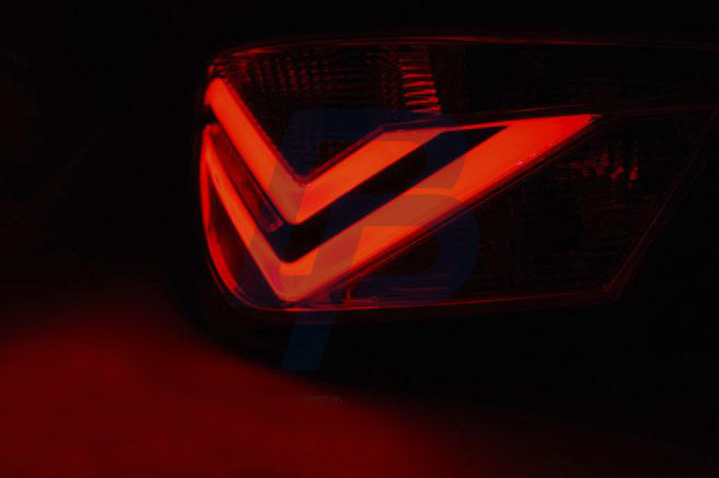 SEAT IBIZA 6J 3D 06.08-12 RED SMOKE LED TAILLIGHTS BAR - 4