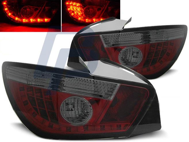 SEAT IBIZA 6J 3D 06.08- RED WHITE LED TAILLIGHTS - 2