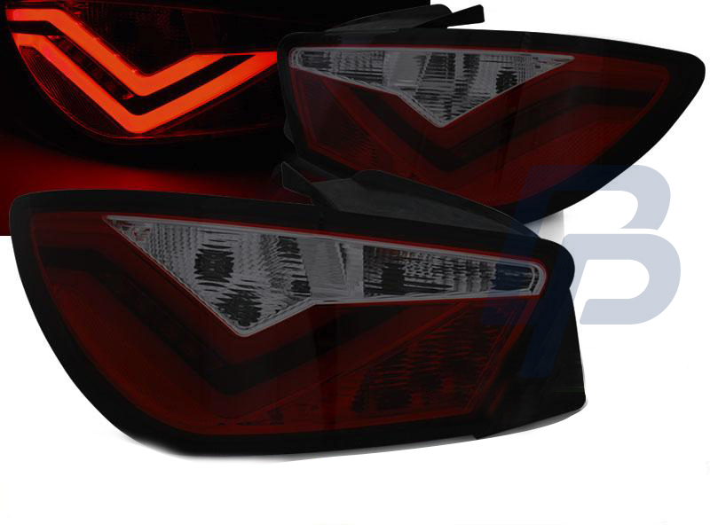 SEAT IBIZA 6J 3D 06.08-12 RED SMOKE LED TAILLIGHTS BAR - 7