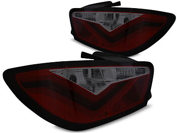 SEAT IBIZA 6J 3D 06.08-12 RED SMOKE LED TAILLIGHTS BAR