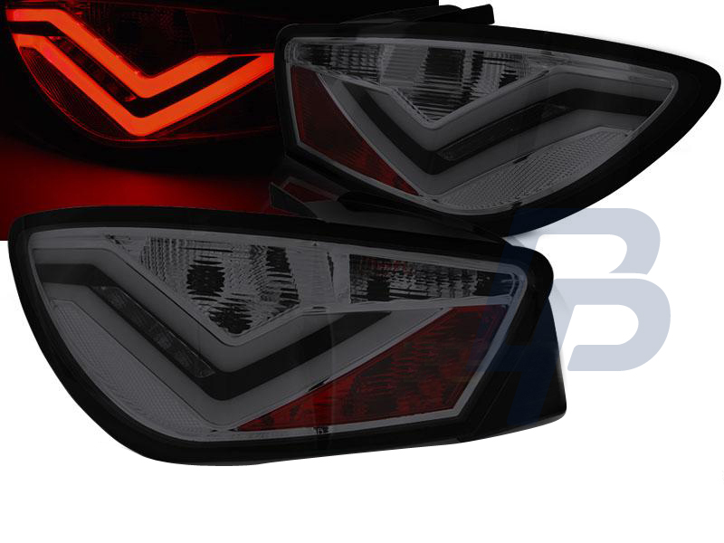 SEAT IBIZA 6J 3D 06.08-12 RED SMOKE LED TAILLIGHTS BAR - 2